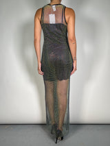 Vestido Malla Brillantes Tornasol