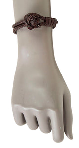 Pulsera Trenzada Café