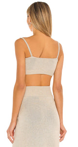 Conjunto Beige Falda Crop Top