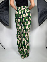 Pantalón Verde Estampado