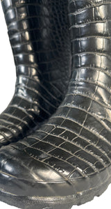 Botas Negras De Agua Croco