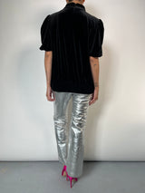 Polera Mock-Neck Velvet