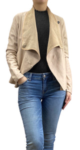 Chaqueta cuero Beige