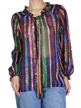 Blusa Traslucida Hilos Metalizados