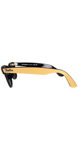Anteojos Wayfarer Dorado Y Negro