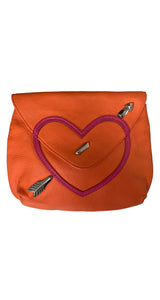 Clutch Naranja Corazón