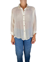 Blusa Beige Fibras Metalizadas