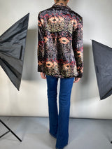 Blazer Velvet Estampado Multicolor