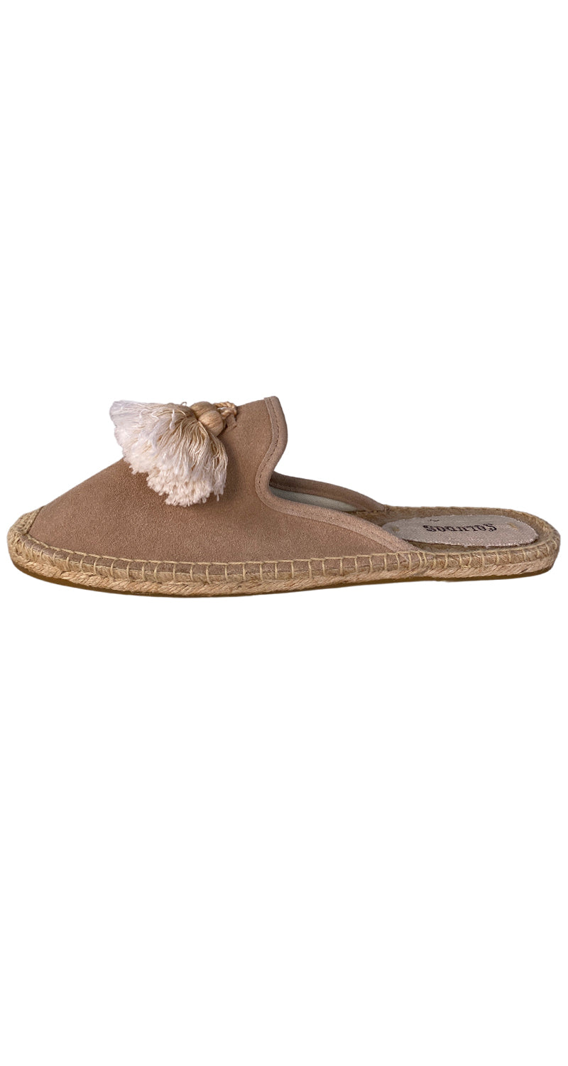 Alpargatas Beige Pompones SOLUDOS – Market People