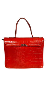 Bandolera Efecto Cocodrilo Charol