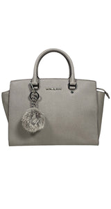 Cartera Gris Pompon