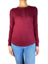 Polera Manga Larga Burdeo