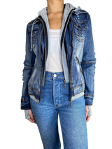 Chaqueta Denim Con Capucha