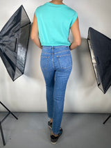 Polera Verde Tejido Estampado