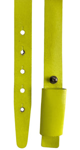 Cinturon Amarillo De Cuero