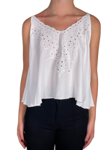 Top White Bordado