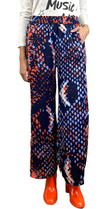 Pantalón Estampado Azul