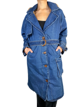 Abrigo Denim Con Chiporro