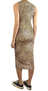 Vestido Midi Animal Print
