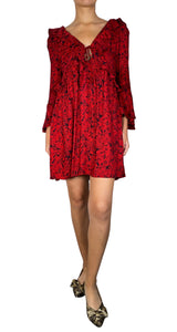 Vestido Flores Rojas