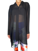 Blusa Negra Traslucida