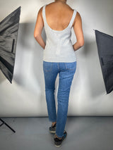 Top Tejido Con Hilos Metalizados