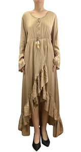 Vestido Café Satinado