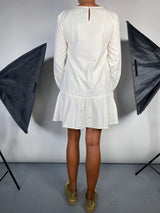 Vestido Mini Bordado Flores