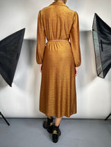 Vestido Dorado Hilos Metalizados Dixie by Magma