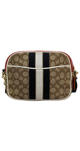 Bandolera Cuero y Textil