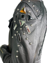 Chaqueta Cuero Aplicaciones