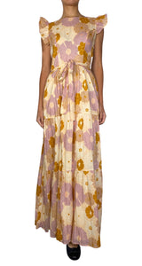 Vestido Flores Escote Espalda