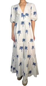 Vestido Palmeras Bordadas
