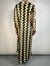 Kimono Bordado Dorado Y Negro