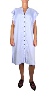 Vestido Celeste Volantes