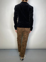 Blazer Velvet Negro Stretch