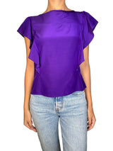 Blusa Seda Morada Vuelos