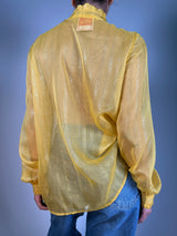Blusa Mostaza Traslucida