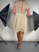 Vestido Bordado Canutillos Y Mostacillas