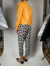 Chaqueta Cuero Naranjo