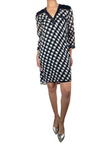 Vestido Traslúcido Blanco y Negro