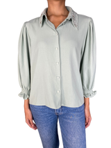 Blusa Verde Agua Con Mostacilla