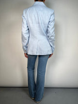 Blazer Lino Celeste