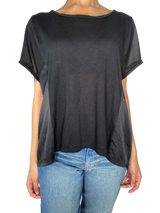 Polera Negra Manga Corta