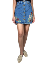 Falda Denim Bordado