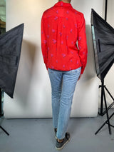 Blusa Roja Flores