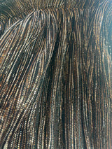 Vestido Cobre Fibras Metalizadas