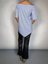 Blusa Rayas Azul y Blanco