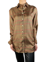 Blusa Houndstooth Seda