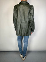 Chaqueta Cuero Verde
